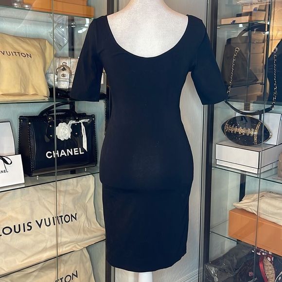 XHILARATION | Bundle of 2 Bodycon Dresses in Black and Red/Gray Stripes - Picture 5 of 5